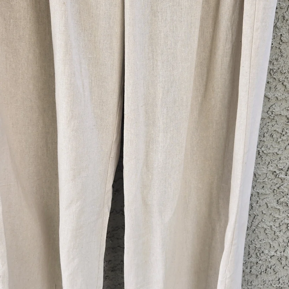 Vince Camuto Windswept Wonder Linen Pants Oyster Grey - Picture 3 of 7